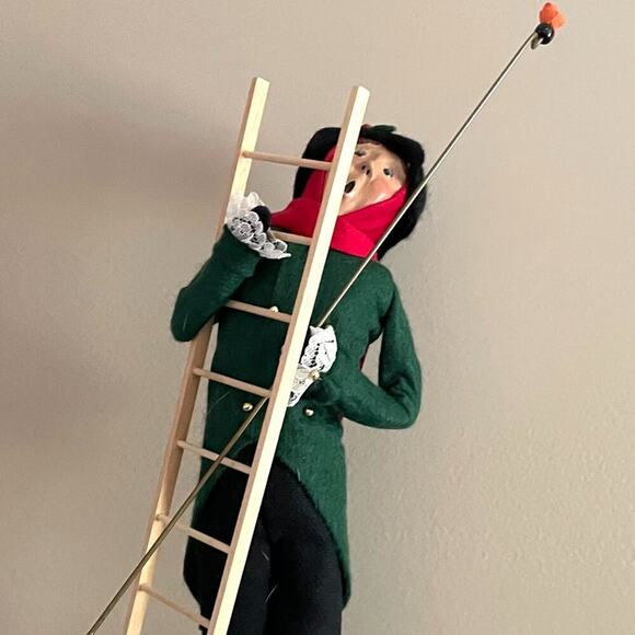 VTG Byers' Choice 1993 Lamplighter Caroler Christmas, Man, Ladder, Flame, Light - Picture 2 of 8